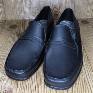 Men's Sticky Shoes Social‎ Man Black Food Service Shoes Size 9.5